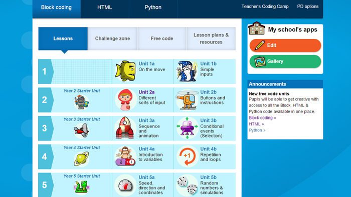 New Python and HTML units added to the popular and engaging Discovery Education Coding service for primary schools